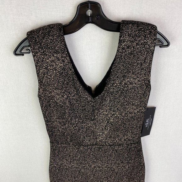HKR COLLECTIONS Terrazzo Gold Glitter Dress NWT - Picture 5 of 9